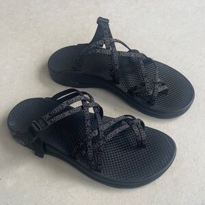 Chaco Women's Black Patterned Sandals